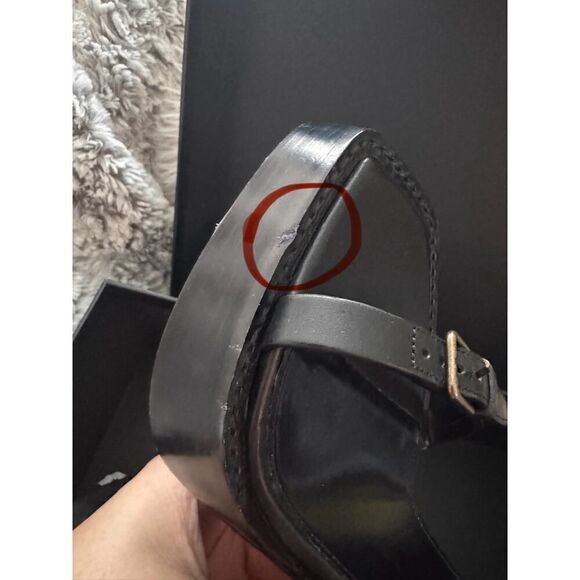 SAINT LAURENT platz 105mm Platform Sandal black 38.5 - Picture 11 of 12